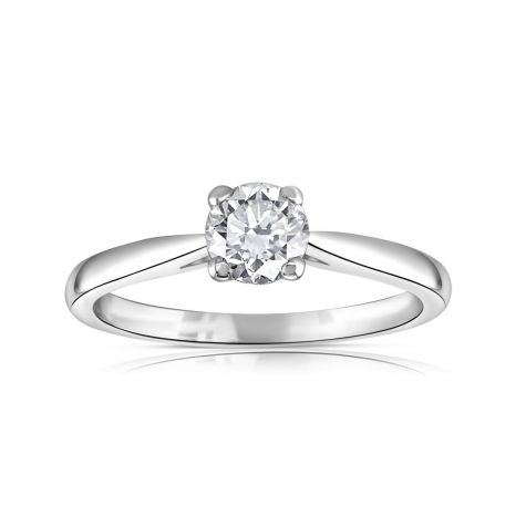 Platinum 0.50ct Diamond Solitaire Engagement Ring 