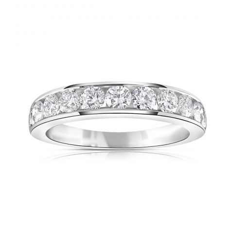 Platinum 1.00ct Brilliant Cut Diamond Eternity Ring 
