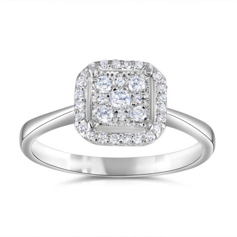 18ct White Gold 0.20ct Diamond Dress Ring