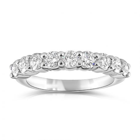 18ct White Gold 1.00ct Diamond Half Eternity Gorgeous Ring