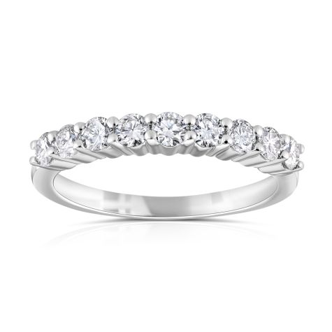 18ct White Gold  - 0.50ct Diamond Classic Half Eternity Ring