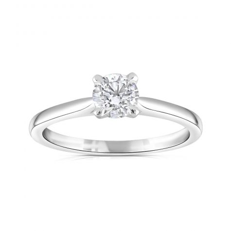 18ct White Gold 0.40ct Certificated Diamond Solitaire Ring