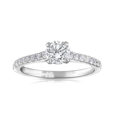 18ct White Gold 0.70ct Certificated Diamond Engagement Ring
