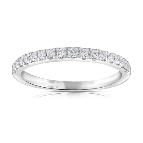 18ct White Gold 0.25ct Diamond Half Eternity Ring