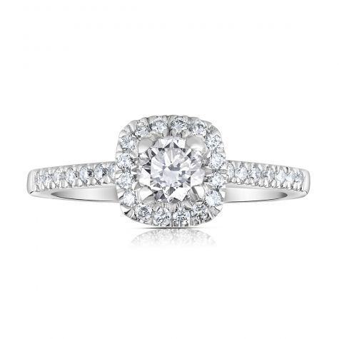 18ct White Gold 0.50ct Certificated Diamond Engagement Ring