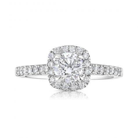 18ct White Gold 0.80ct Certificated Diamond Engagement Ring 