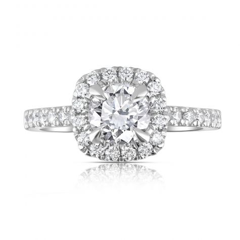 18ct White Gold 1.00ct Certificated Diamond Engagement Ring 