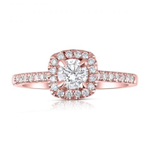 18ct Rose Gold 0.50ct Certificated Diamond Engagement Ring