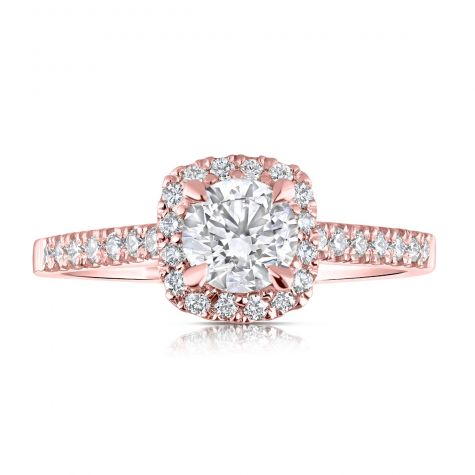 18ct Rose Gold 0.80ct Certificated Diamond Engagement Ring 
