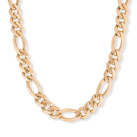 9ct Yellow Gold Solid X large Figaro Chain- British Made - 13mm Wide, Lengths 22"- 30" (Size 4)