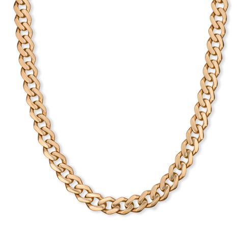9ct Yellow Gold Solid British Made Curb Chain - 8.5mm Wide, Lengths 22"- 30" (SIZE 2)