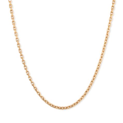9ct Solid Gold Diamond Cut Oval Belcher Chain- 4.5mm Wide - Length 30" (Size 1) EX DISPLAY