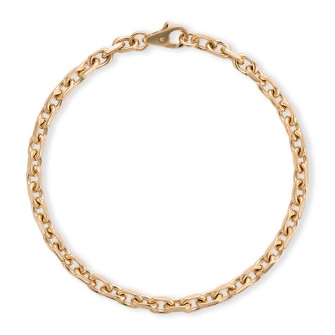 9ct Solid Gold Diamond Cut Oval Belcher Bracelet - 4.5mm Wide - 9" Gents (Size 1) -EX DISPLAY