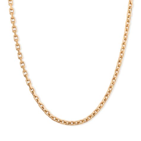 9ct Solid Gold Diamond Cut Oval Belcher Chain- 5.5mm Wide - Lengths: 22" - 30" (SIZE 2)