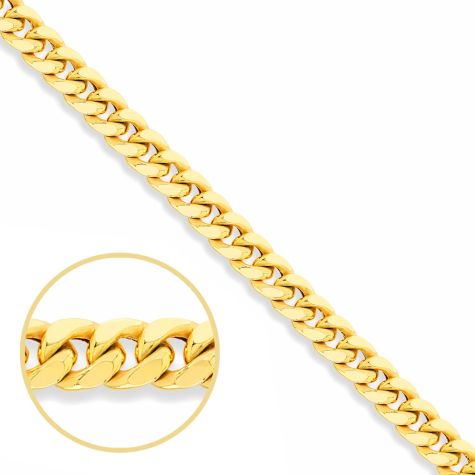 9ct Yellow Gold Italian Made Miami Cuban Chain - 8 mm - 28"