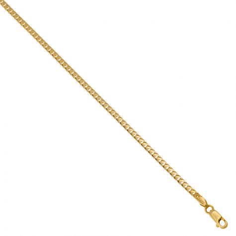 Solid 9ct Yellow Gold Italian Franco/Foxtail Chain - 3mm - 24"