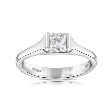 CERTIFIED Platinum VVS1 0.51ct Diamond Engagement Ring - Size K