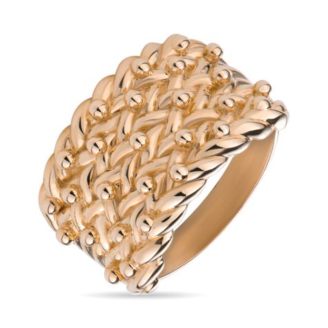 Solid 9ct Yellow Gold 5 Row Keeper Ring - 16mm Wide - UK Hallmarked - Gents Size W-Z+3
