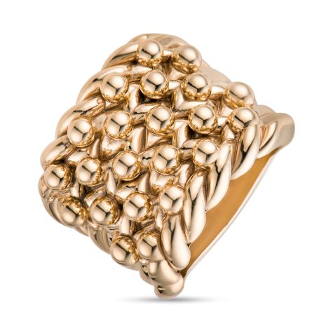 Solid 9ct Yellow Gold Heavy 5 Row Keeper Ring - 21mm Wide - UK Hallmarked - Gents Size Q-V