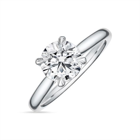 950 Platinum Lab 1.60ct Round Diamond Engagement Solitaire Ring – IGI Certified