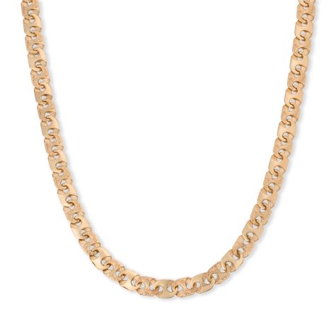 9ct Yellow Gold Solid Ornate Mariner Chain - 7mm Wide, Lengths 22"- 30" (SIZE 1)