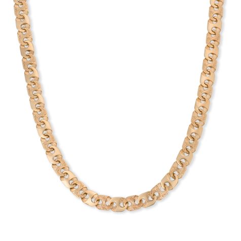 9ct Yellow Gold Solid Ornate Mariner Chain - 8mm Wide, 30" Long (SIZE 2) EX DISPLAY