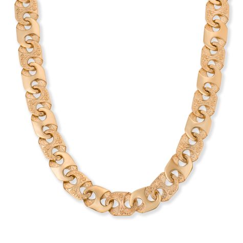 9ct Yellow Gold Solid Heavy & Large Ornate Mariner Chain, 16mm Wide, Lengths 22"- 30" (SIZE 5)
