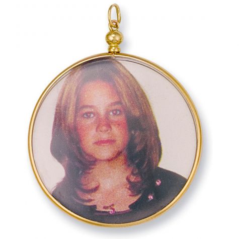 9ct Yellow Gold Large Picture Frame Pendant - 52mm