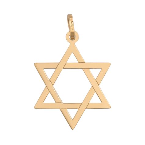9ct Yellow Gold  Star of David Pendant - 16mm