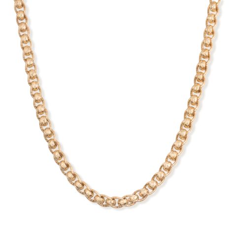 9ct Solid Yellow Gold Ornate Pattern Rollerball Belcher Chain - 9mm Wide - 30" (SIZE 2) EX DISPLAY
