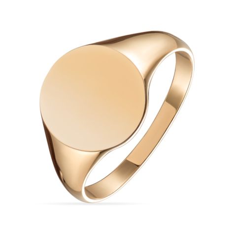 9ct Yellow Gold Solid Polished Oval Signet Ring - 13.5mm