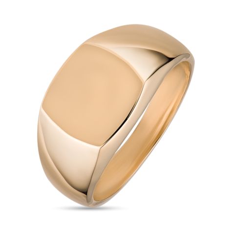 Solid 9ct Yellow Gold Square Signet Ring, British Made - 12mm Wide - Mens Size Q-V (Size 1 Thick)