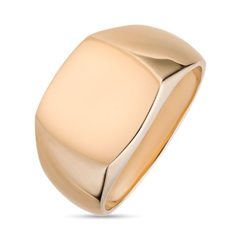 Solid 9ct Yellow Gold Large Square Signet Ring, British Made - 14mm Wide - Mens Size Q-V (Size 2 Thick)