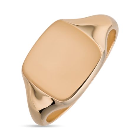 Solid 9ct Yellow Gold Square Signet Ring, British Made - 12.5mm Wide - Mens Size Q-V (Size 2)