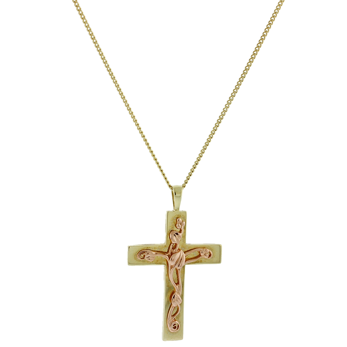 Hallmarked 9ct Rose Yellow Gold Clogau Tree Of Life Cross Pendant Pre Owned 9ct Gold Clogau Tree Of Life Cross Pendant