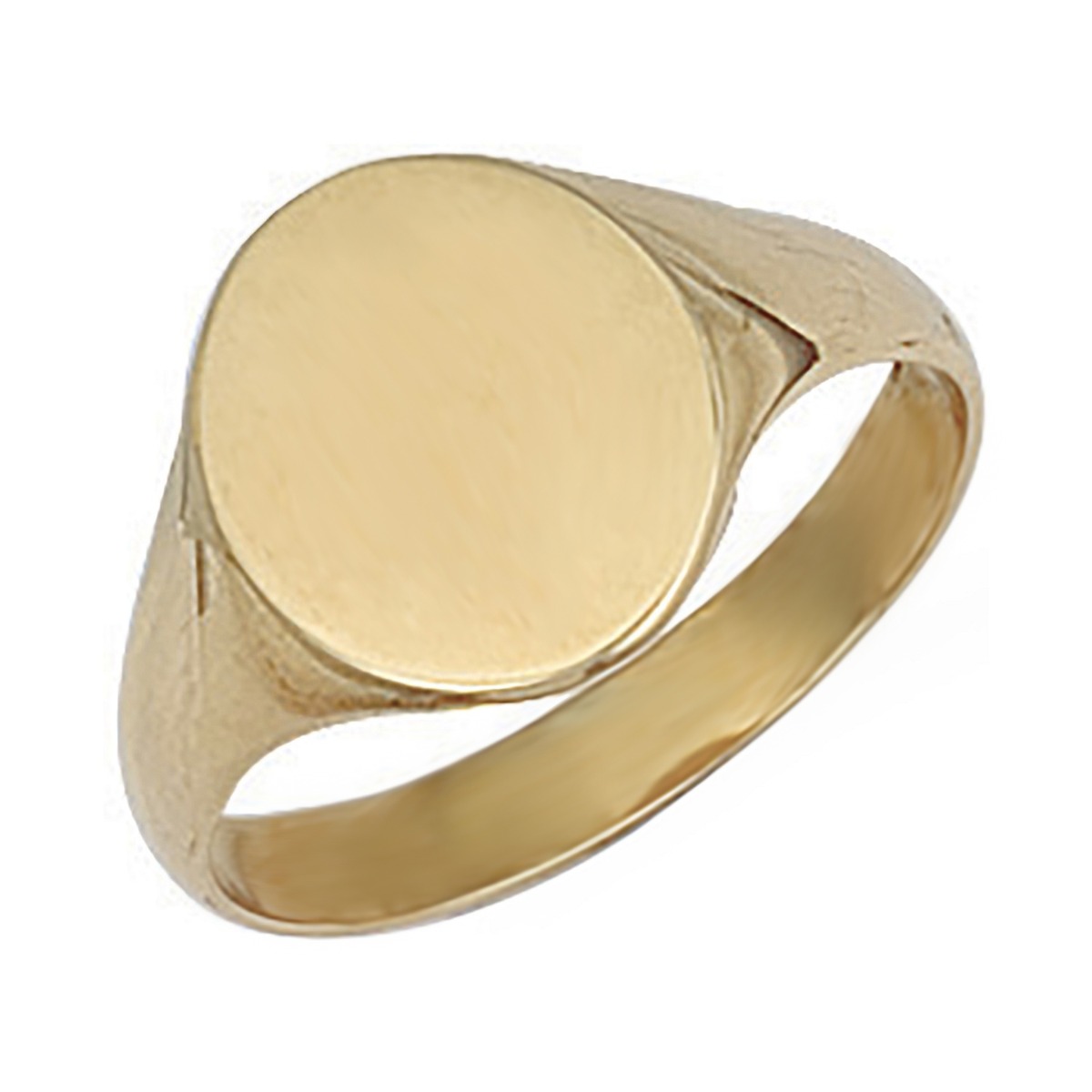 Product Image for 9ct Yellow Gold Solid Polished Oval Signet Ring - 13.5mm - Size K